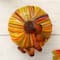 Glitzhome® Short Glass Pumpkin, Multicolor Stripes